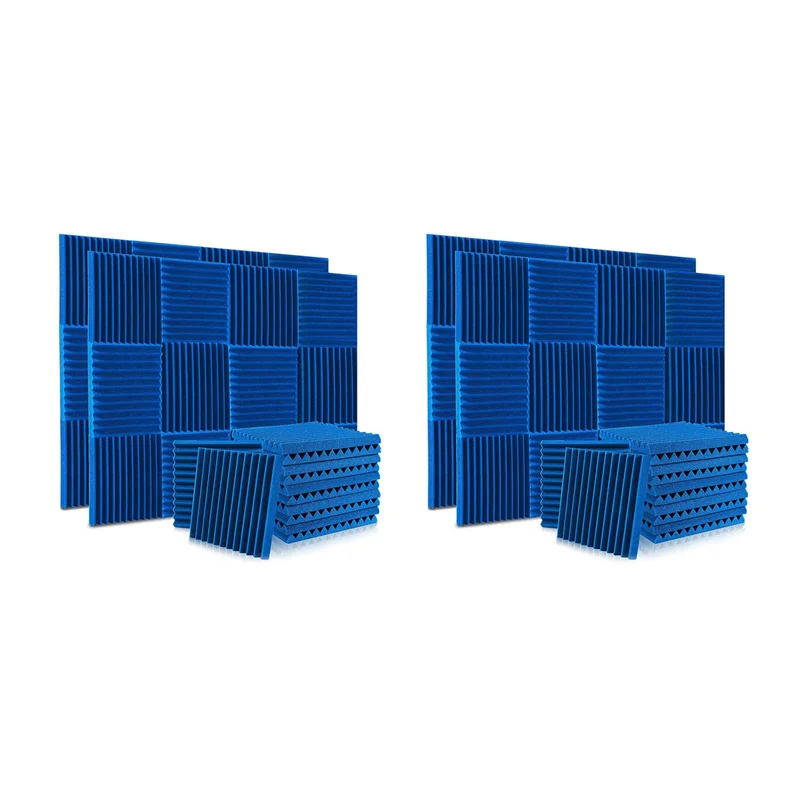 

A06F-48 Pack Acoustic Foam Panels 1X12X12 Inches,Soundproof Wall Panels With Fire Sound,Sound Panels Wedges For Studios,Home