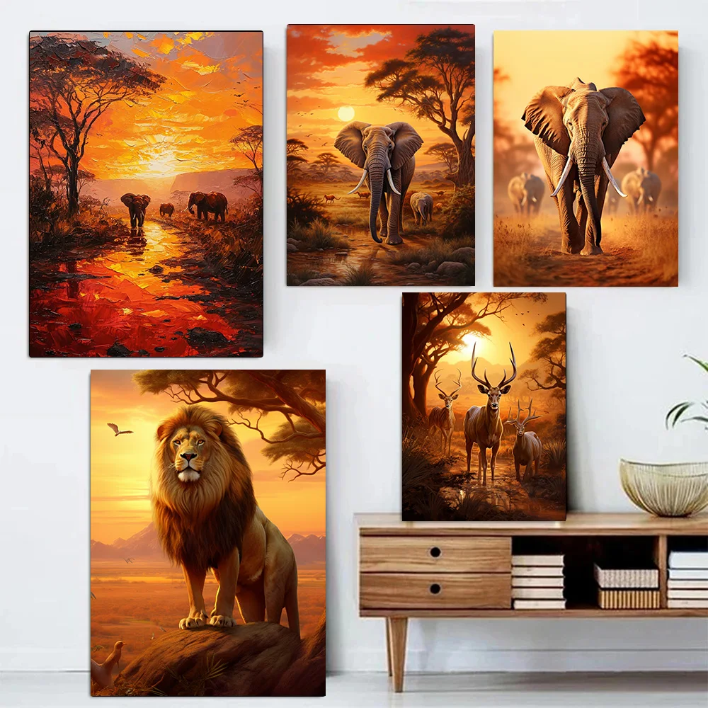 Bedroom Decoration Pictures Room Wall Decor Elephants Are Majestic and Beautiful Interior Paintings 1Pcs Canvas Painting Posters