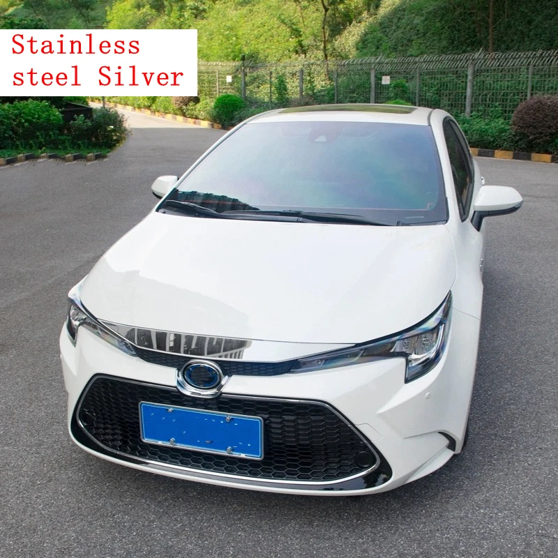 For Toyota Corolla E210 US SEDAN Levin 2019  Chrome Front Hood Bonnet Lip Molding Cover Trim engine cover lid Car Styling