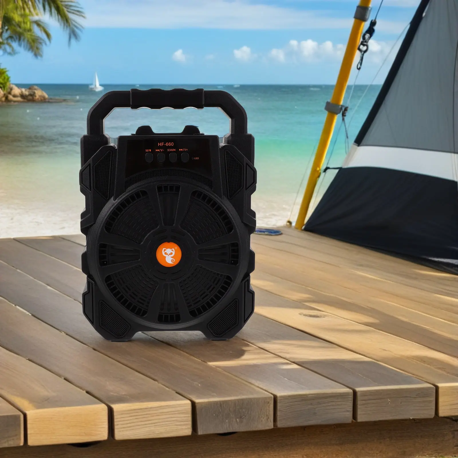 Portable Wireless Speaker Loud Karaoke Machine Rgb Lights for Outdoor Camping Party Square Dance