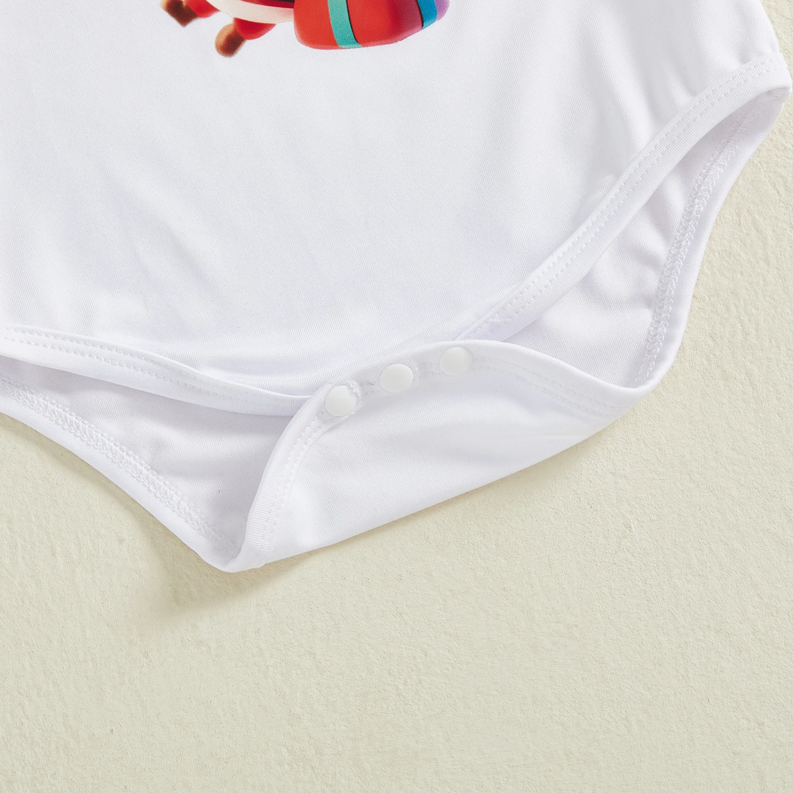 2026 السنة الجديدة عيد الميلاد بيبي بوي فتاة زي عيد الميلاد سانتا طويلة الأكمام رومبير منقوشة الحمالات السراويل وقبعة 3 قطعة مجموعة