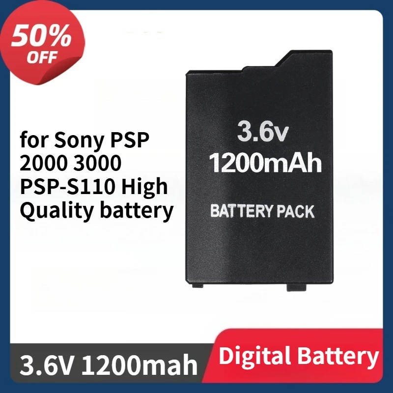 

For Sony PSP 2000 3000 PSP-S110 High Quality Real Capacity 1200mAh 1400mAh 3.6V Lithium Ion Battery Pack Replacement Battery
