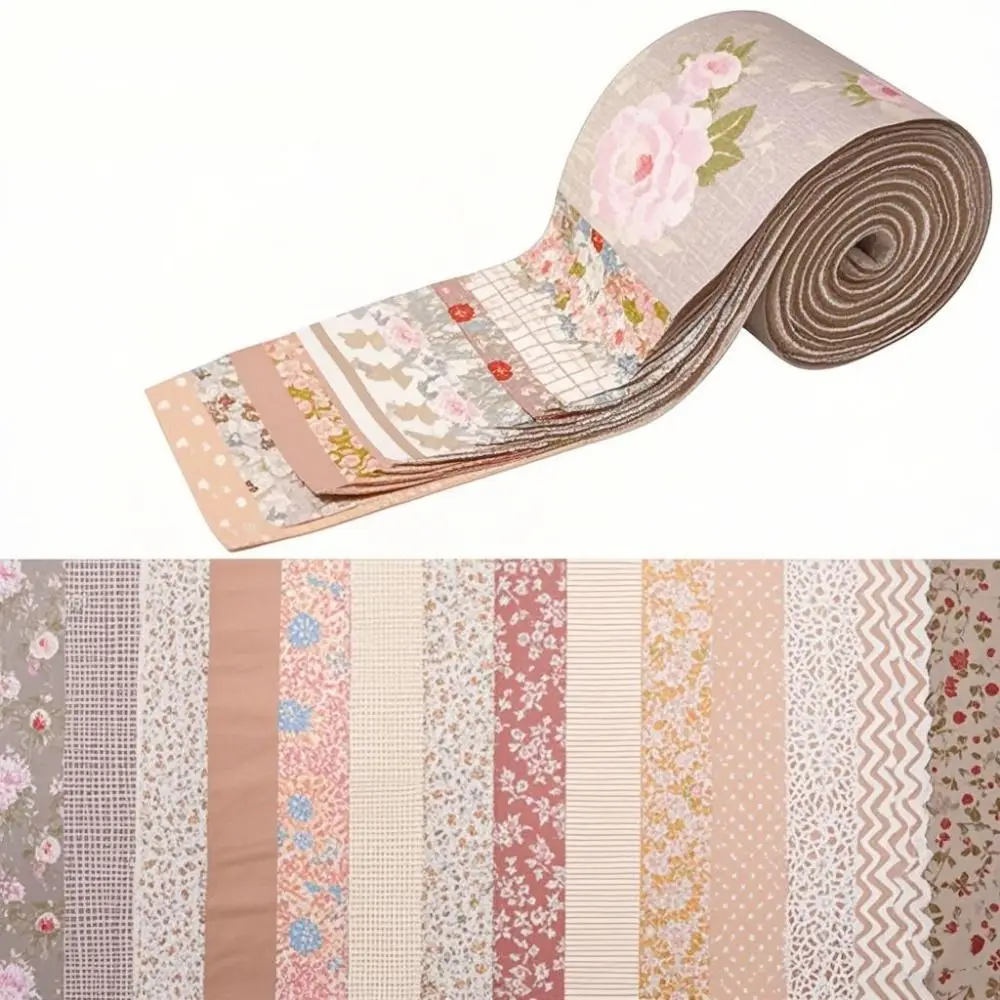 

42 Sheets Creative Precuts Fabric Jelly Rolls Vintage Floral Cotton Fashionable Roll Cloth DIY Crafts Mixed Color Series