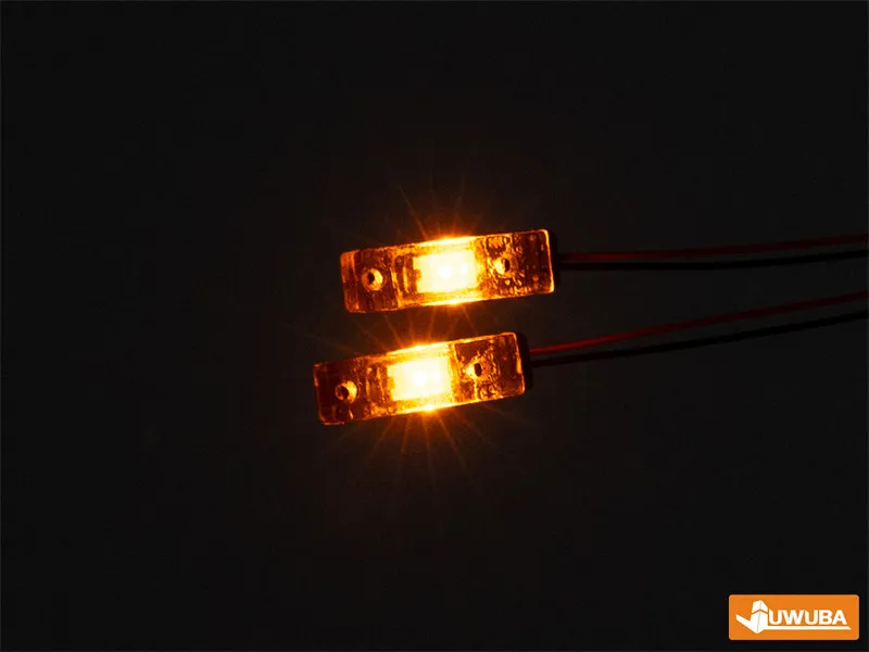 Luces LED de posición lateral, luz de advertencia para camión volquete Tamiya RC 1/14 SCANIA 770S VOLVO 750 mercedes-benz ACTROS 3363 piezas de coche MAN