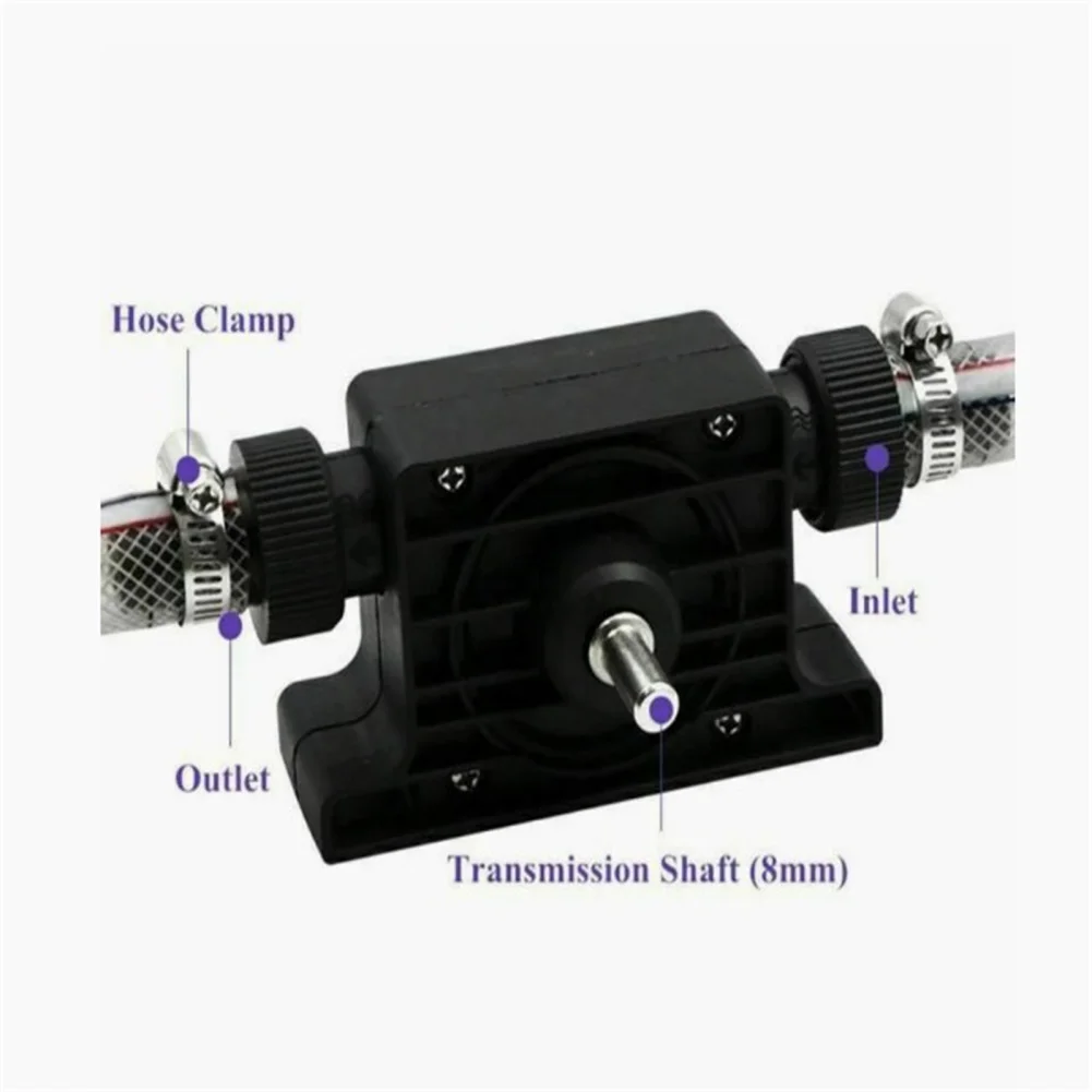 Bomba de taladro eléctrico de mano autocebante con abrazaderas de manguera, herramientas de transferencia de agua y fluido de aceite para el hogar