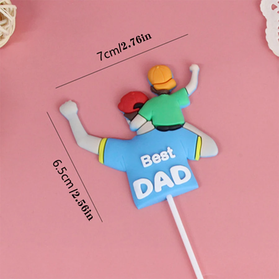 Vatertag-Kuchendekoration, Plugin, guter Papa, Umarmung, Junge, Ornament, Sie sind mein Superheld, Papa, Geburtstag, Backdekoration – Detail 2