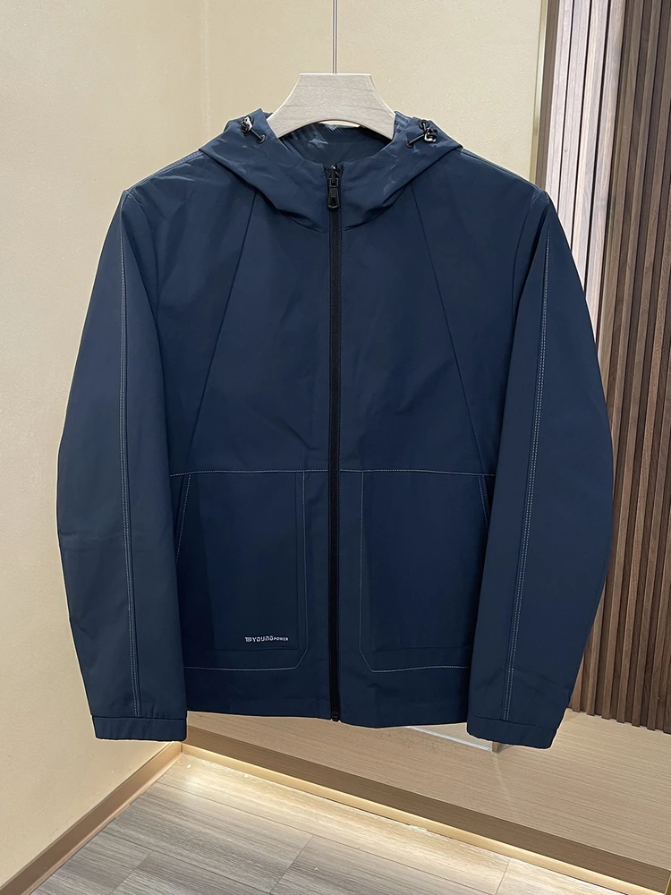 

Двусторонняя носимая повседневная куртка с капюшоном для молодых мужчин, спортивная осенняя верхняя одежда из полиэфирного волокна, подставка на молнии