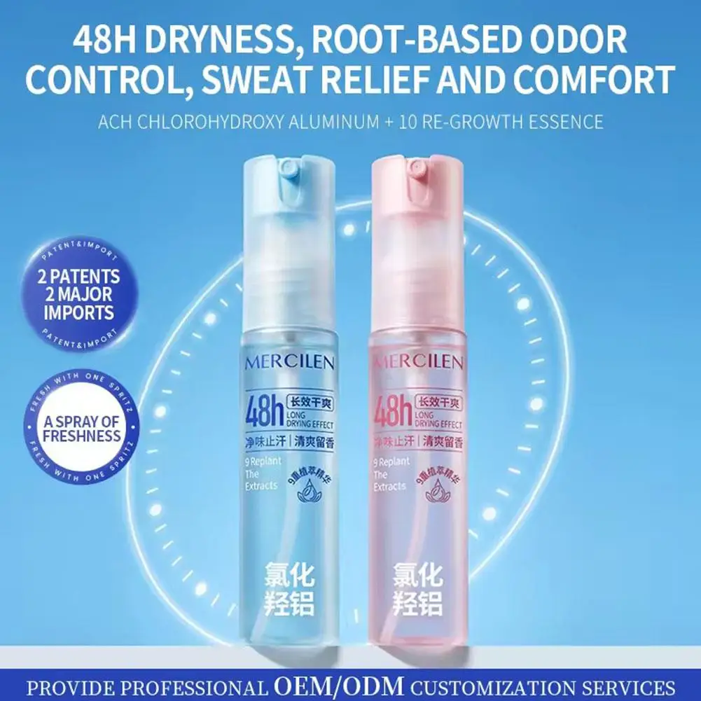 Deodorant Body Spray Antiperspirant Underarm Sweat Control Long Lasting Fragrance Odor Eliminator Quick Dry No Stain