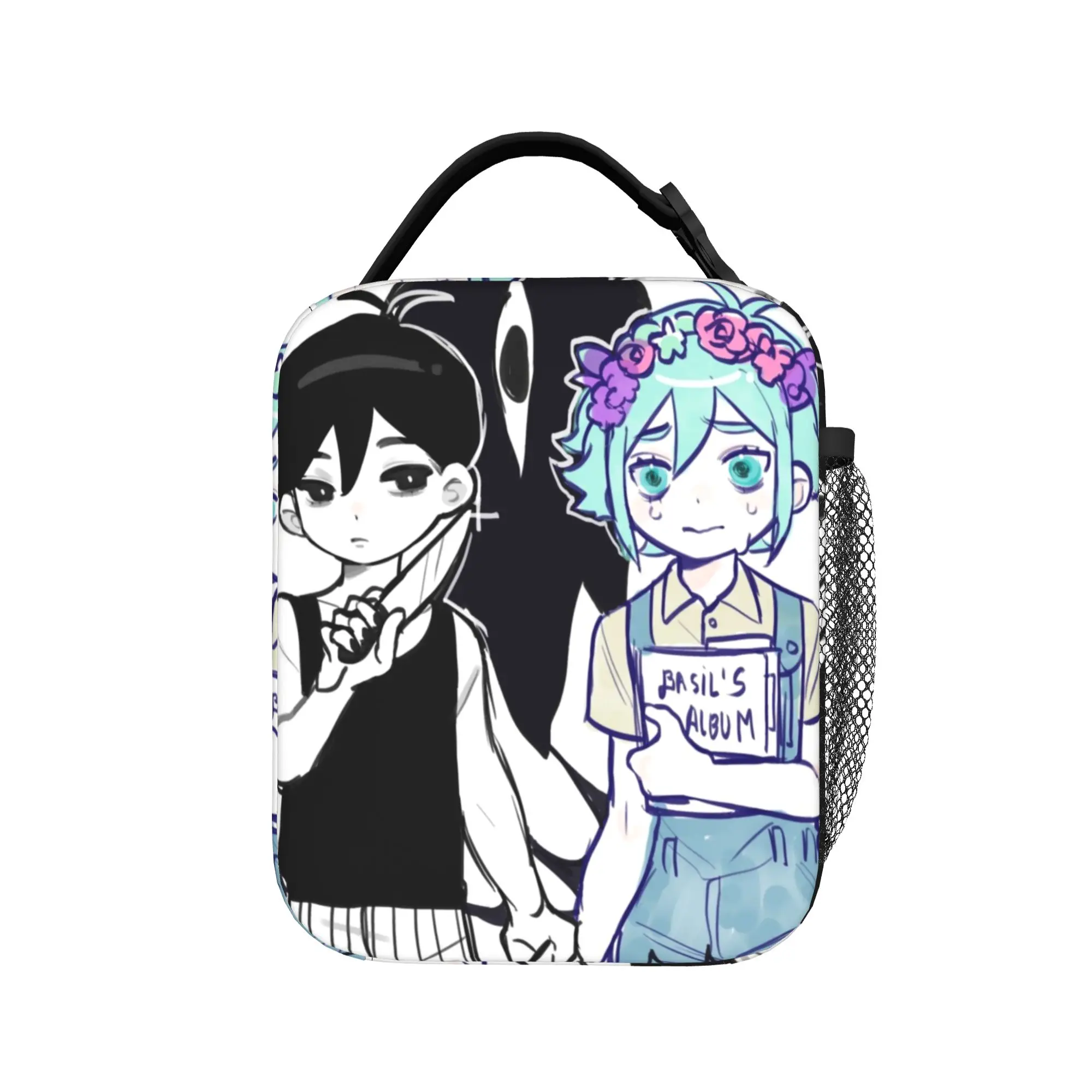 Omori Anime Thermal Insulated Lunch Bag for Picnic Horror Game Reusable Food Bag Thermal Cooler Lunch Boxes