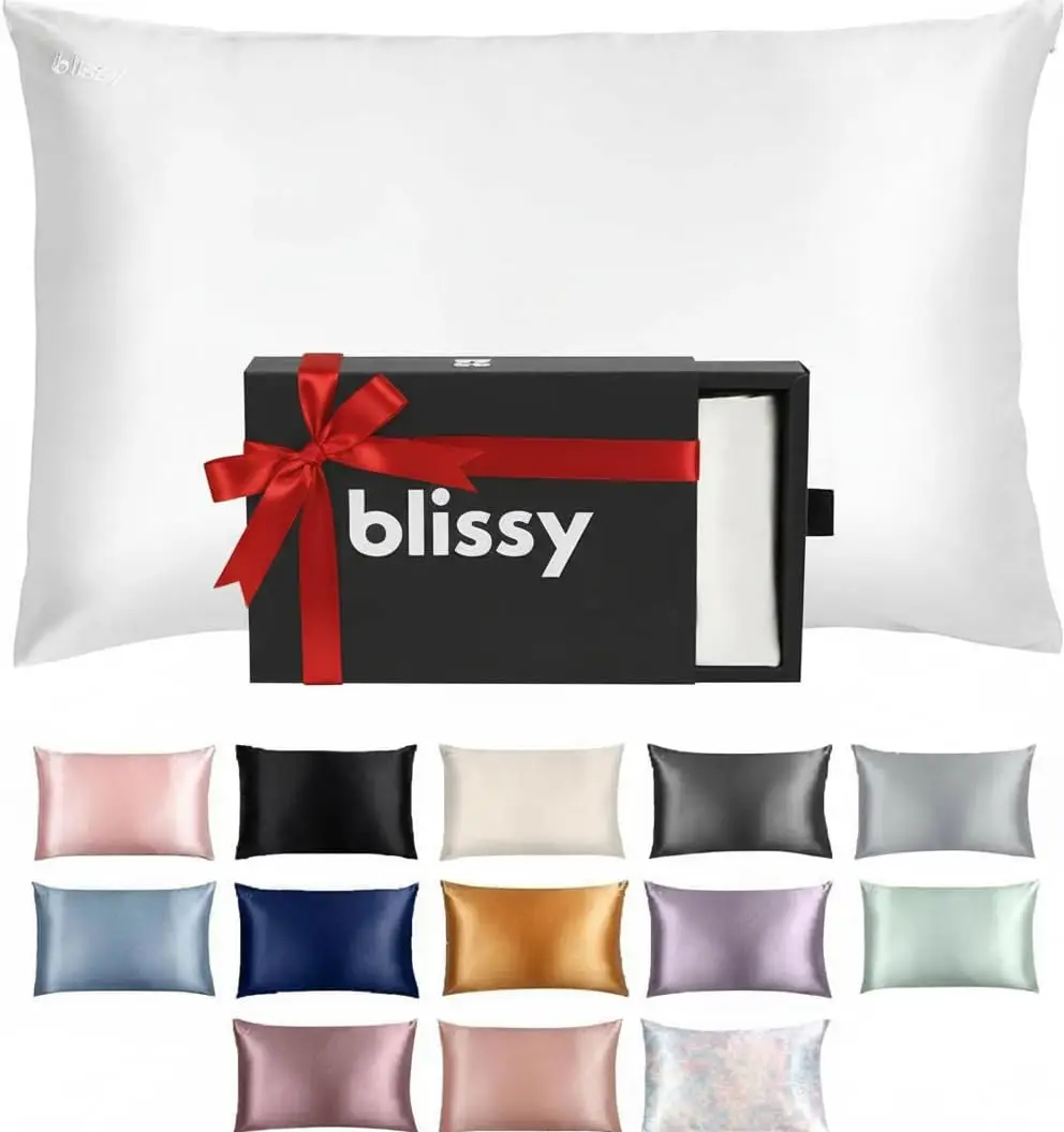

100% Pure Mulberry Silk Pillowcase - 22 Momme 6A Grade - Soft & Cooling for Hair and Skin - Standard, Queen, King Size
