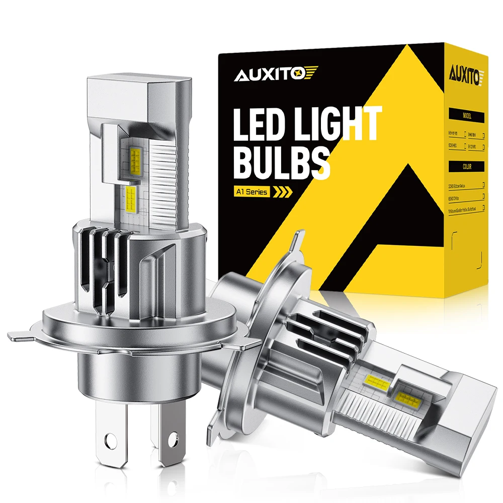 

2Pcs AUXITO H4 LED Lamp for Car 9003 HB2 Headlight Bulb Canbus Car Light Fanless LED Diode Lamp Auto Motorcycle 12V 6500K Lights