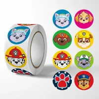 500PCS Stickers Paw Patrol Children's Cartoon Stickers Cute Kids Stationery School Teacher Supplies Reward Sticker Toys Gift