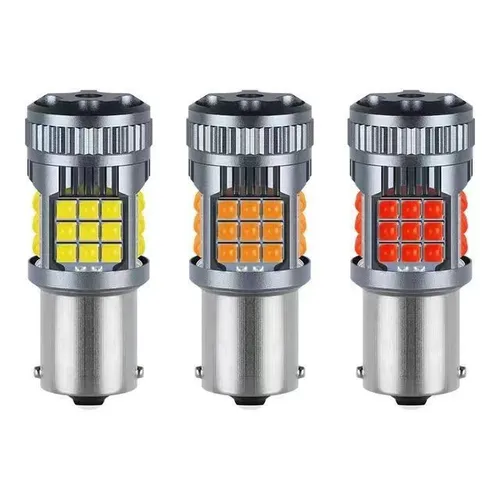 Imagen 1 del producto 1X luz LED Canbus superbrillante para coche 1156 BA15S BAU15S 1157 sin Error para lámpara de señal de giro inverso de coche blanco ámbar