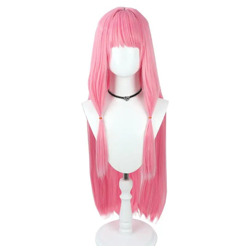 Kotonoha Akane Cosplay Wigs 90cm Women Long Straight Pink  Synthetic Hair