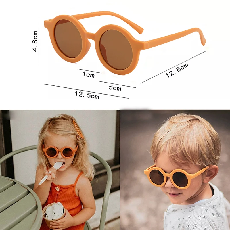 Hot selling cute cartoon bear shaped fashionable round sunglasses for boys and girls retro sunglasses UV children's glasses