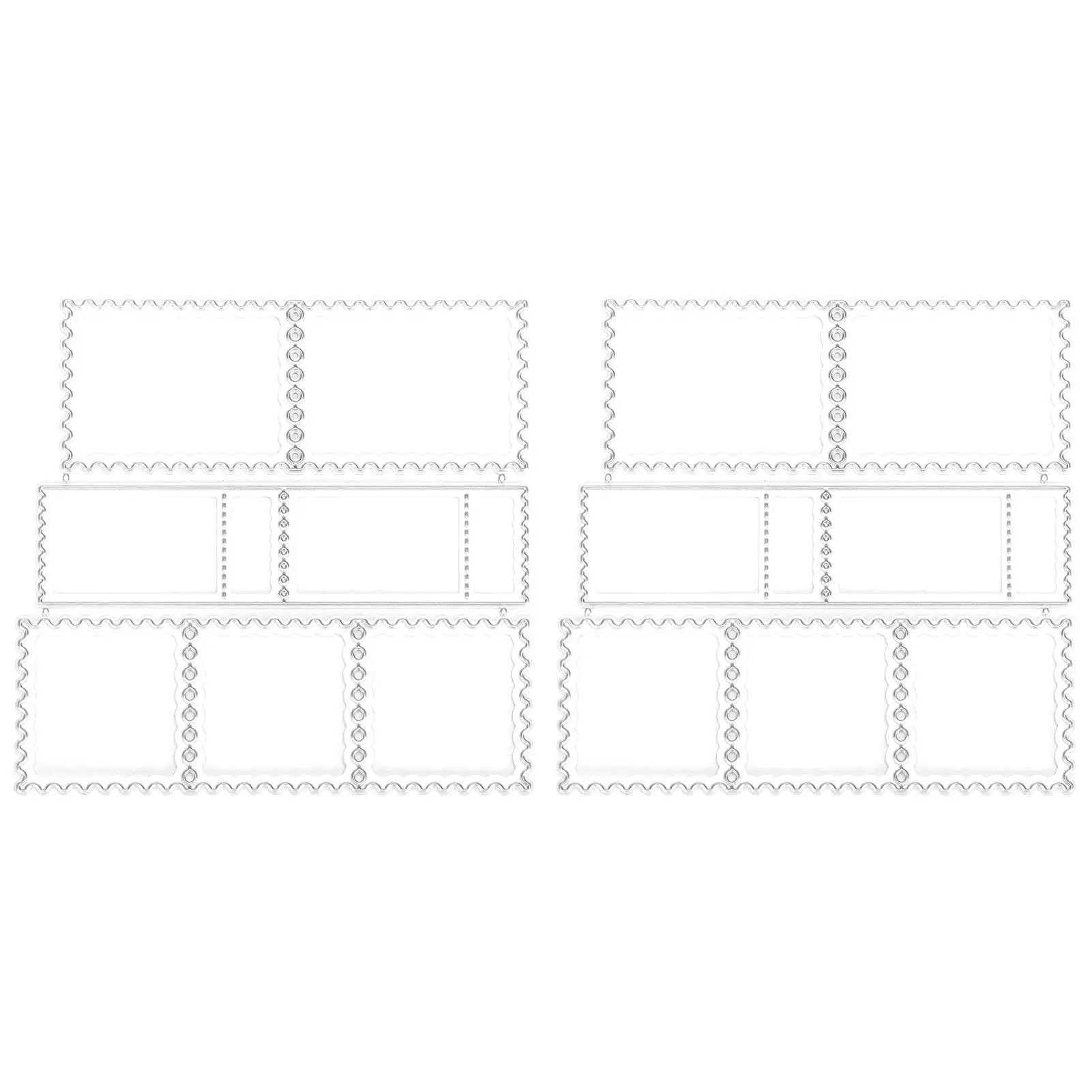 2Pcs Metal Cutting Die Stamp Frame for DIY Scrapbooking & Embossing Cards Template