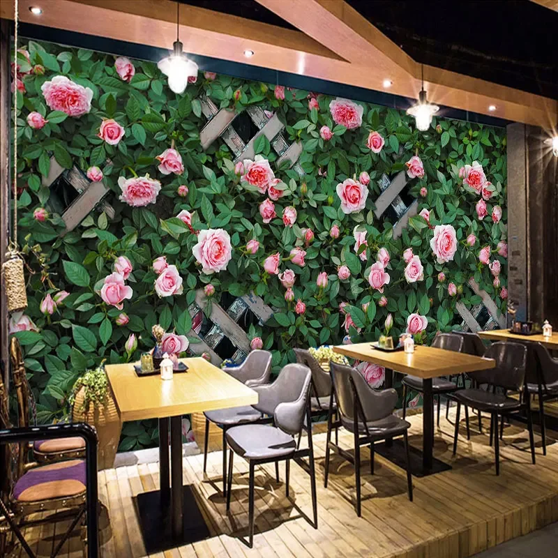 

Индивидуальные обои с цветочным мотивом для гостиной, 3D-обои с розами, наклейки на стену для свадебного декора