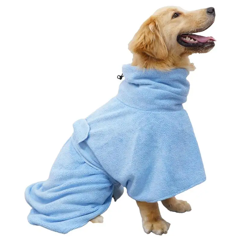 Absorvente Microfibra Pet Bath Robe for Dogs Roupão ajustável, Roupa de banho reutilizável Pet Shower, Roupão de secagem rápida para cães