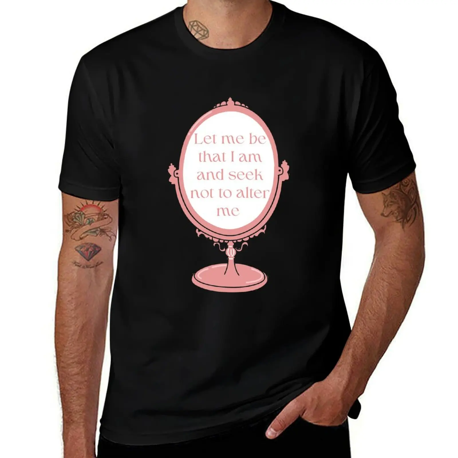 

Футболка Let me be that I am, футболка с рисунком, синие арховные винтажные футболки, топы, большие футболки для мужчин
