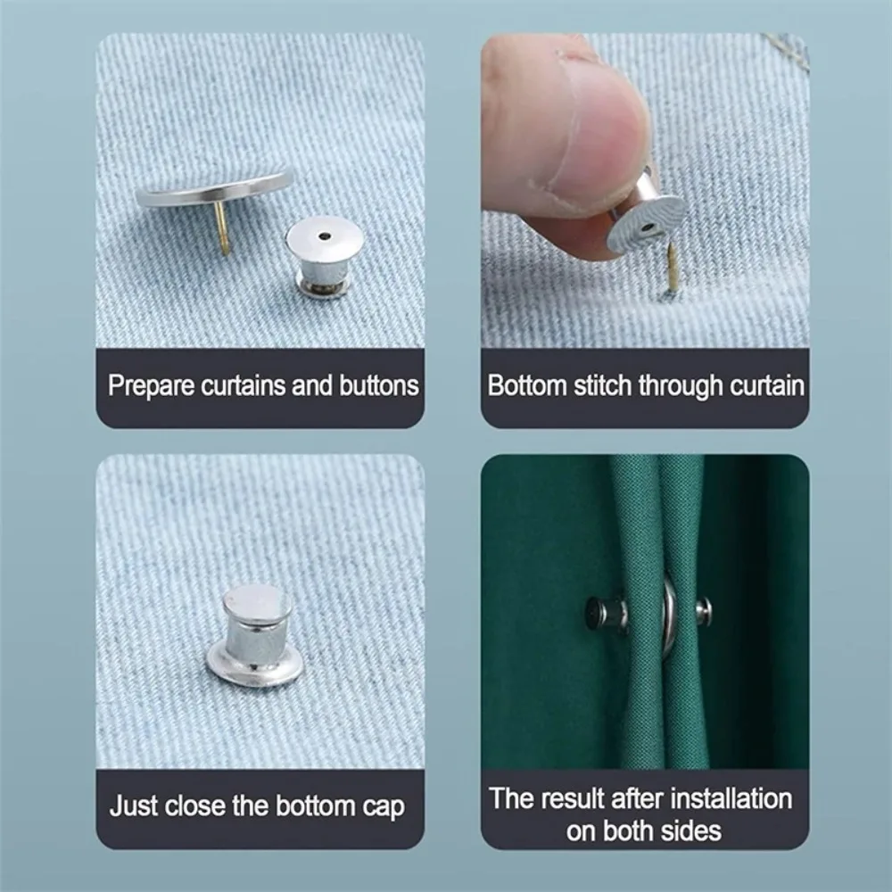 Hang Curtain Button Clip High Quality Button Circular Home Decor Detachable No-punching Button Clip Home