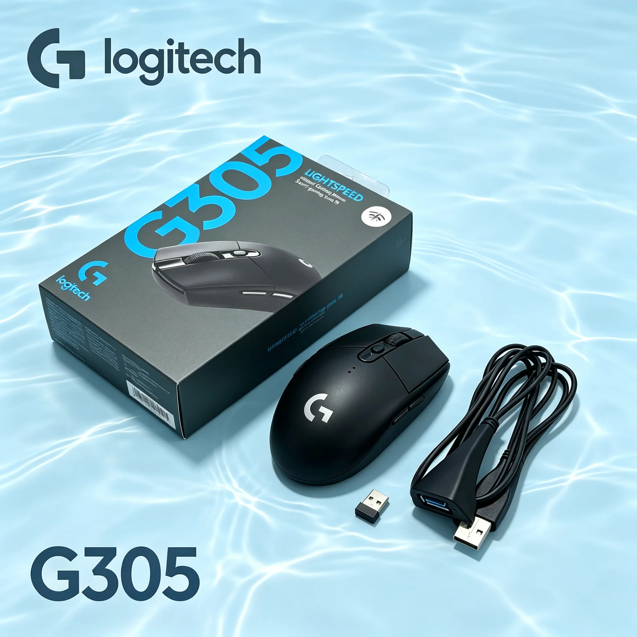Logitech G305 Complete Pack Wireless Gaming Mouse With Transfer Adapter Cable Smooth Click Feeling Mice For PC Gaming Office Fil