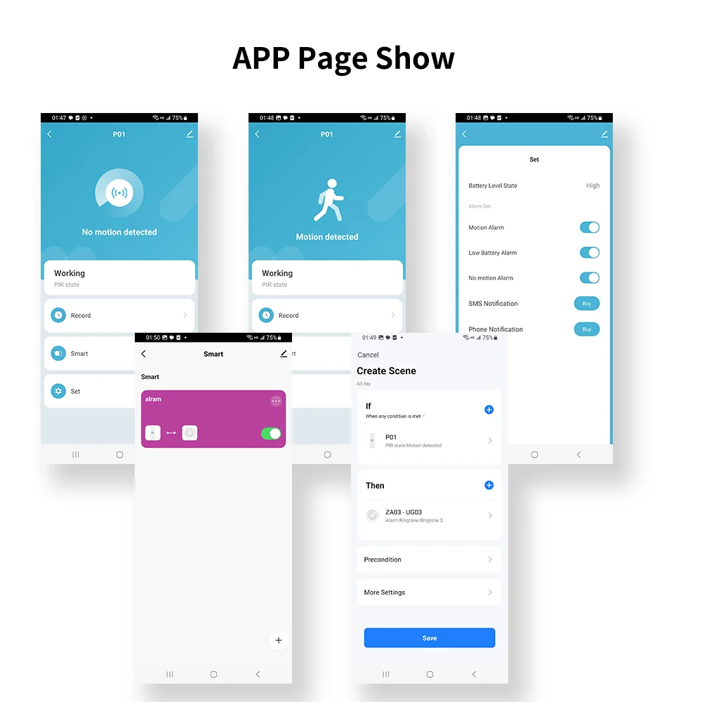 Tuya Zigbee 3.0 Sensore di movimento PIR Sensore intelligente APP Controllo remoto Smart Life Il gateway Tuya Zigbee è richiesto