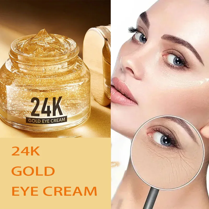 

40G 24k Gold Hyaluronic Acid Eye Cream Anti Dark Circles Eye Bags Firming Moisturizing Eyes Skin Care Prodcuts
