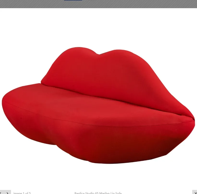 Modern Two Seater home furniture living room couch loveseat sofa hot red lip sexy flaming kiss shaped sofa