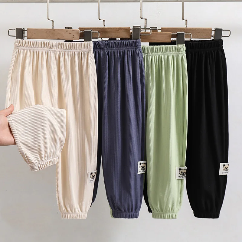 

Брюки для маленьких мальчиков, ранняя осень, штаны-шаровары с мультяшным принтом для мальчиков от 1 до 8 лет, мягкие однотонные детские брюки с эластичной резинкой на талии для маленьких мальчиков