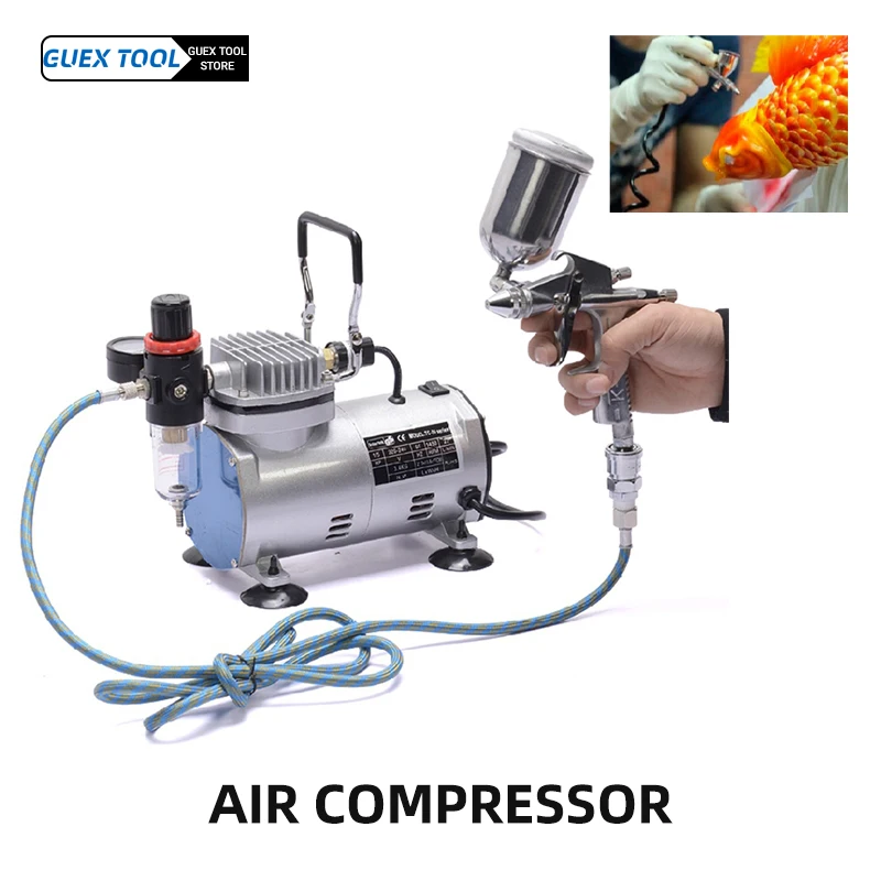 Vacuum Pump Air Compressor Ultra-quiet Oil-free Oil Spray Paint Pump Furniture Touch Up Tc-20b Painting/printing