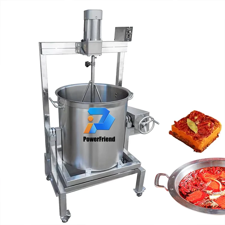 

Automatic Soy Beef Sauce Stir Fry Pot Tomato Chili Cooking Kettle Wok Jam Stuffing Mixing Machine With Scraper