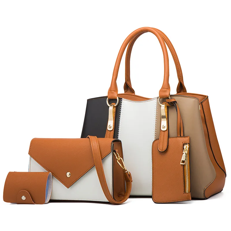 Hot New Exquisite Light Luxury Fashion Crossbody Simple Four-Piece Bag Set, Women's Tote Shoulder Bag