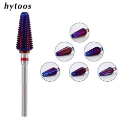 HYTOOS Purple Tornado Bit 3/32 Carbide Nail Drill Bits Milling Cutters For Manicure Remove Gel Electric File Accessories