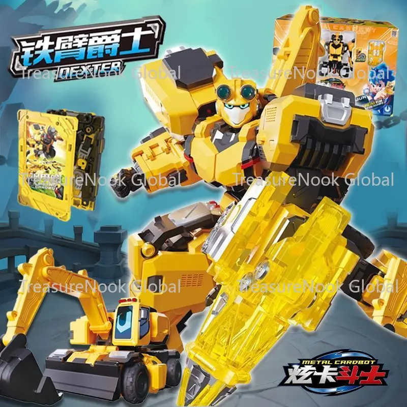 

New Metal Cardbot Transforming Robot In Stock To Car Action Figures Blue Cop With Card Transformation Car Toys Birthday Gifts