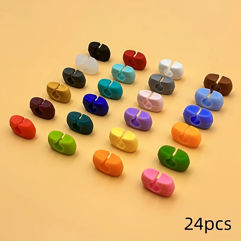 

24-Pack Silicone Wine Glass Markers – Colorful Cup Labels for Parties & Tastings