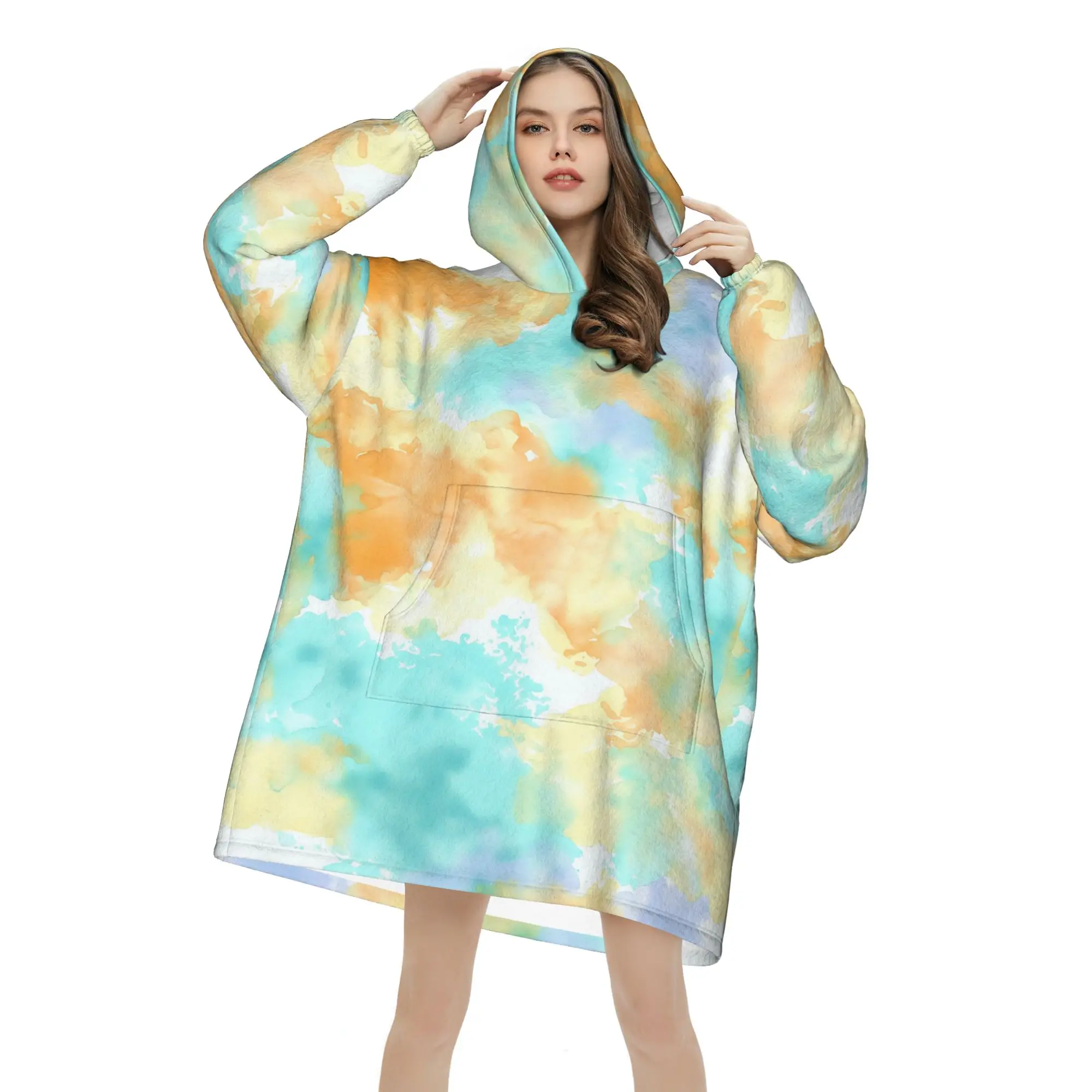 

Худи оверсайз из плюша 320 г, свободная повседневная домашняя одежда, индивидуальный стиль, китайский стиль, качественная жизнь, одежда оверсайз