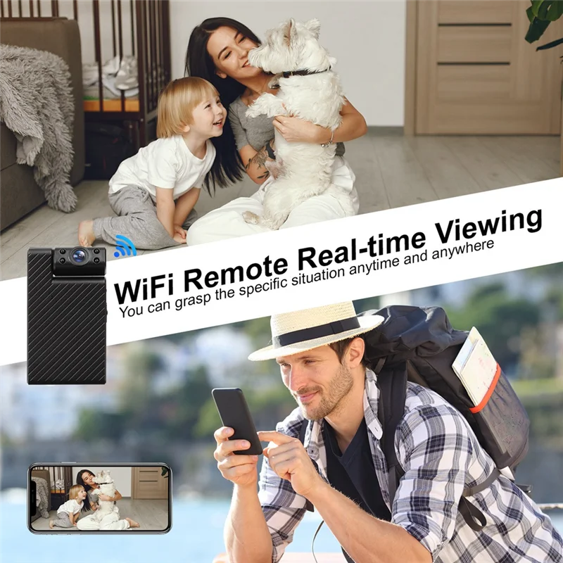 AA08-180 °   Telecamera con obiettivo ruotabile Obiettivo ruotabile Telecamera Wifi HD Visione notturna IR Telecamera di sorveglianza di sicurezza domestica