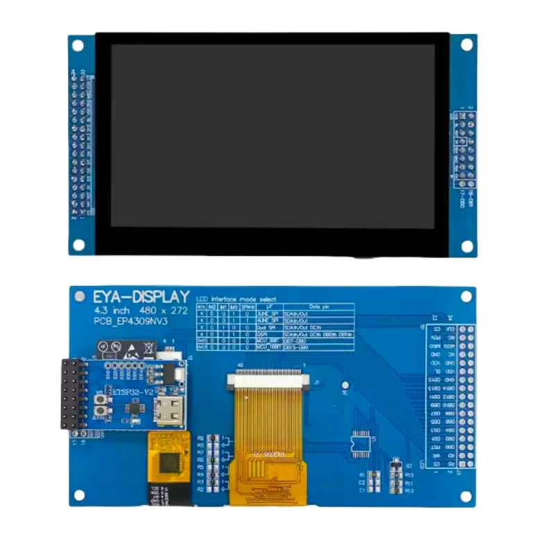 

Макетная плата ESP32, 4,0 дюйма, 4,3 дюйма, модуль дисплея, Wi-Fi, Bluetooth, LVGL с сенсорным IPS полноэкранным модулем