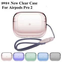 Funda protectora transparente para Airpods Pro 2, funda suave de TPU a prueba de golpes diseñada para auriculares Airpods Pro2