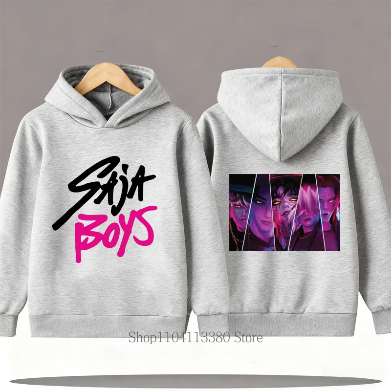 Saja Boys جرافيك طباعة الأطفال هوديي الأولاد الخريف الشتاء عارضة أزياء بارد كم طويل قمم الصوف الاطفال البلوز بلوزات #5