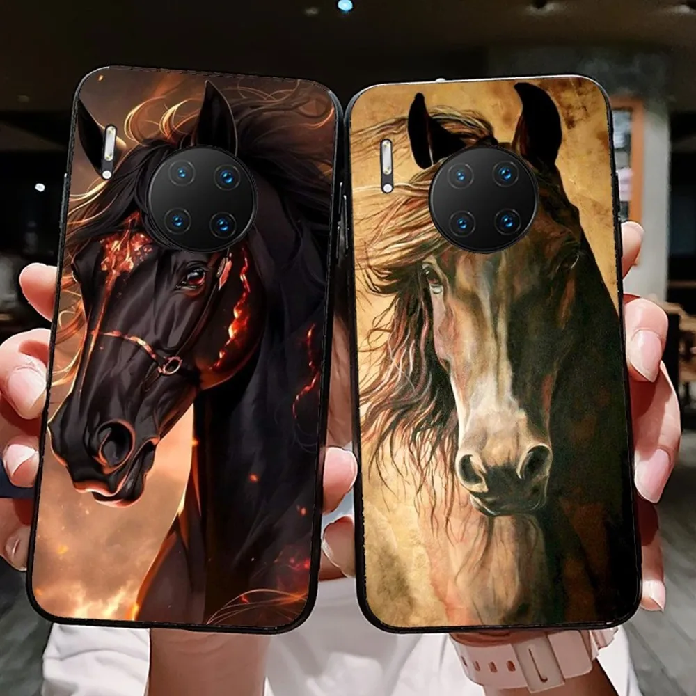 Animal Steed Horse Phone Case For Redmi 8 9 10 pocoX3 pro for Samsung Note 10 20 for Huawei Mate 20 30 40 50 lite