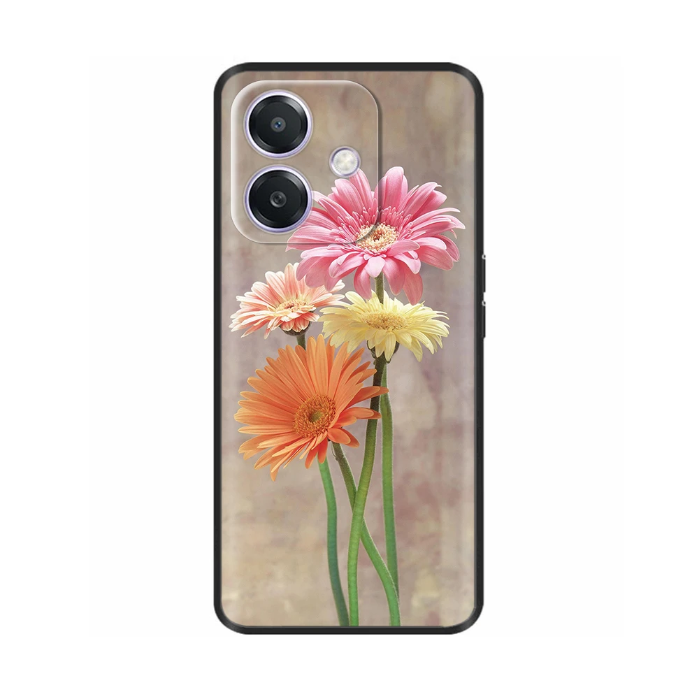 Black Silicone Case for Oppo A3x A3 A40 4G A60 5G Soft TPU Silicone Painted Bumper Shockproof Cover Protective Phone Cases Coque