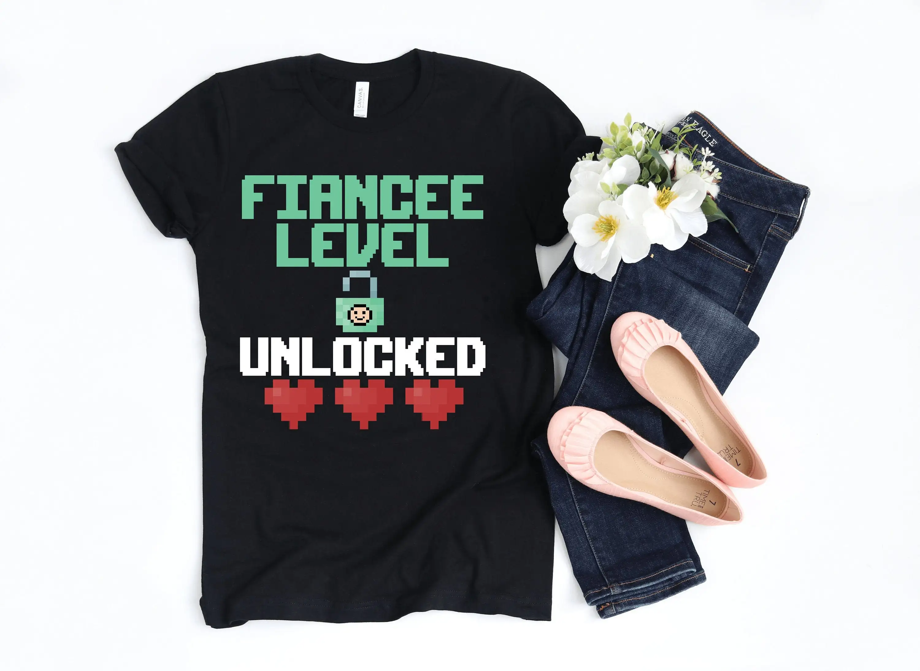 Fiancee Girlfriend For Engagement T Shirt Anniversary S