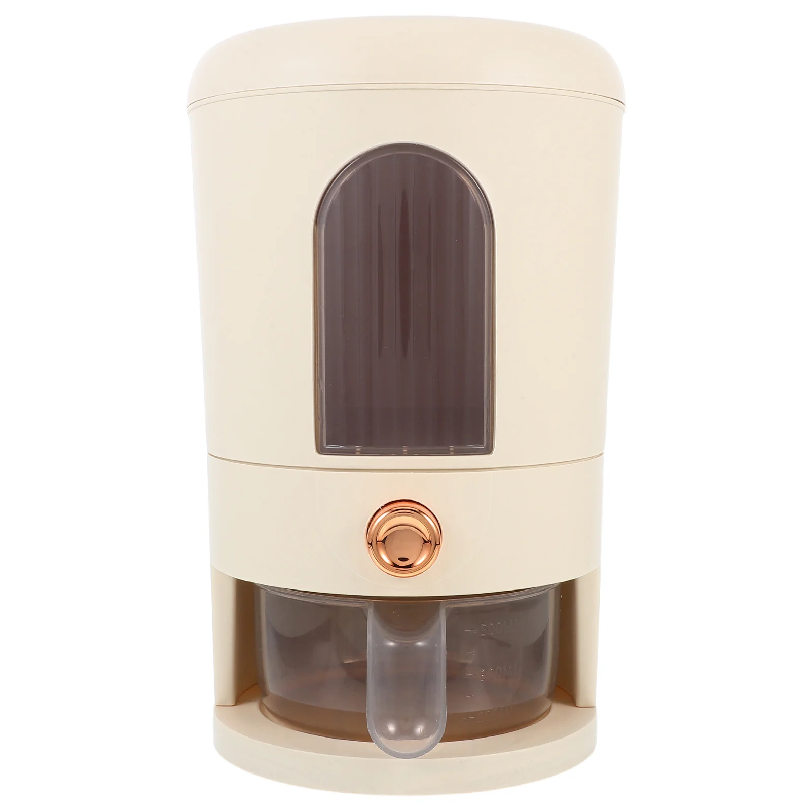 

Rice Dispenser Airtight Grain Storage Container Transparent Measuring Kitchen Pantry Large Capacity PP Material