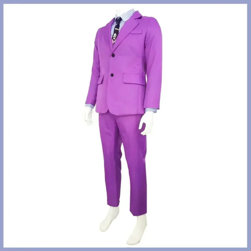 Цианиме Невероятные приключения Джоджо Кира Йошикаге Косплей Костюм Фиолетовый Костюм Униформа Рубашка в полоску Парик Взрослый Мужской Карнавальный Комплект