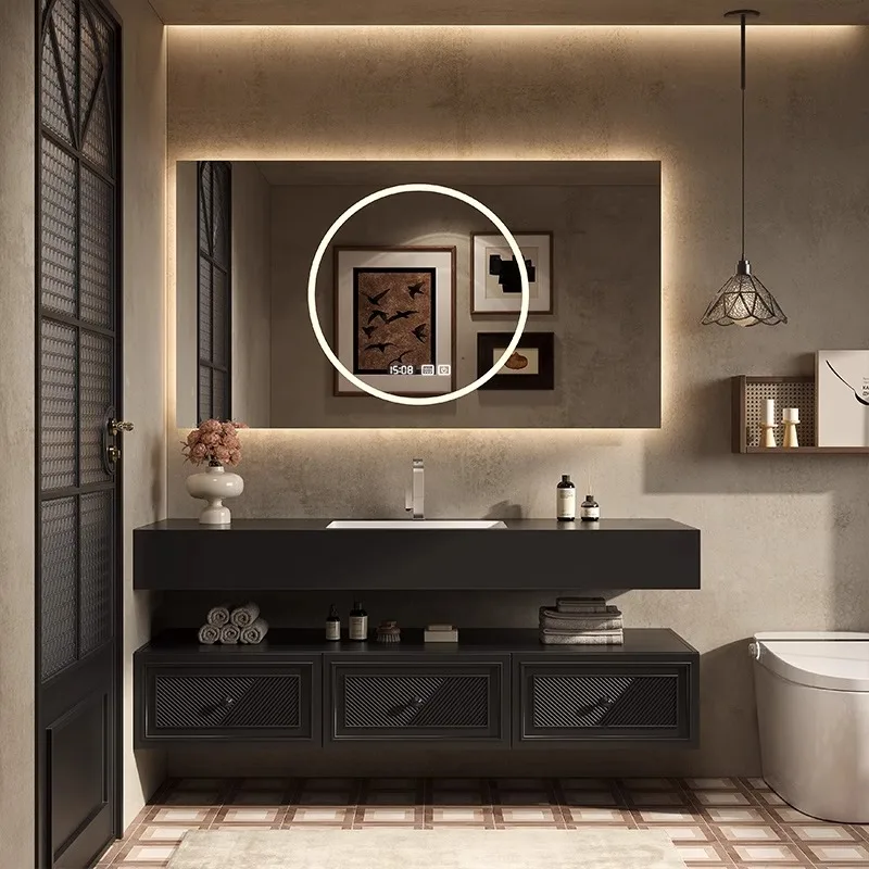 

French Display Bathroom Cabinet Partitions Solid Wood Modern Cupboard Light Luxury Toilet Space Saver Archivadores Furniture