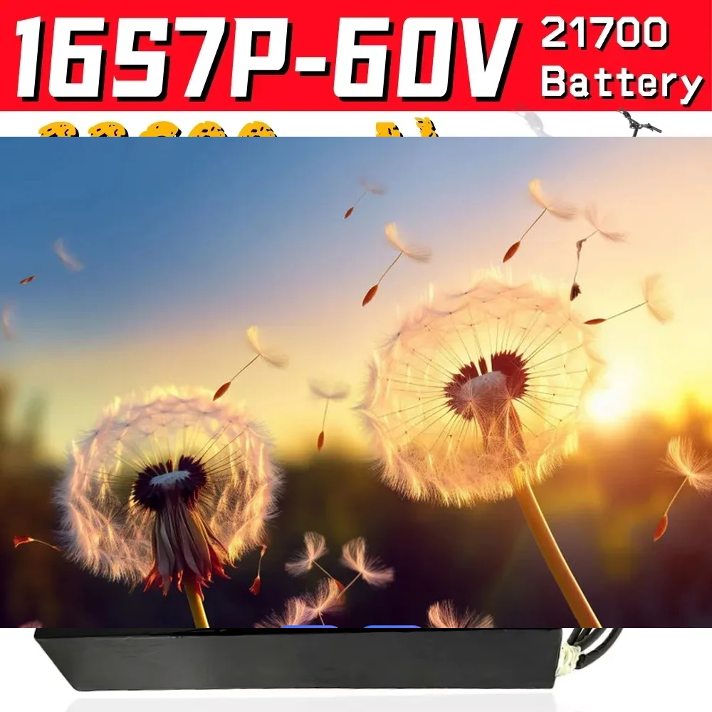 

16S7P Rechargeable Battery Pack 60V 33.6Ah Li-ion 21700 battery Dual Port Fast Charging , Suitable for Dual Drive Scooters