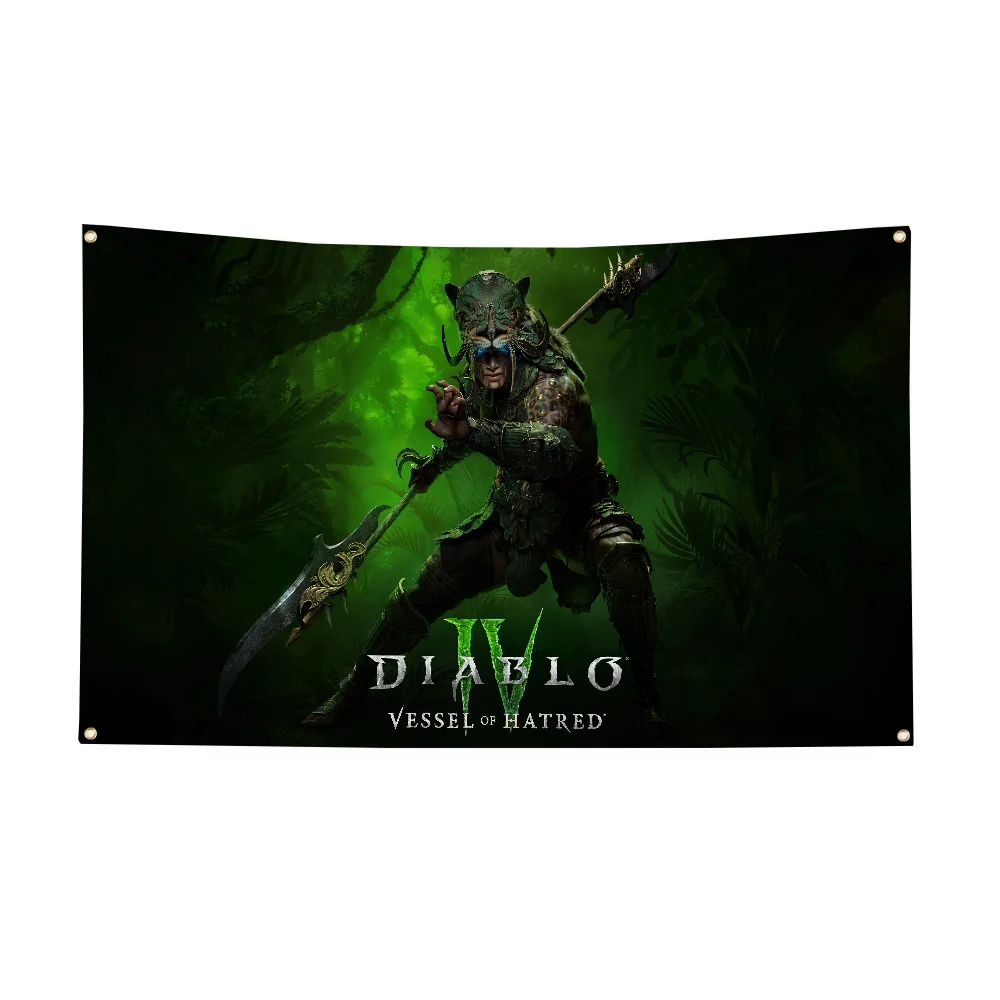 Penetration Diablo IV Advertising Funny Flags for Rooms Home & Garden Outdoor Decor Wall Flag to Hang Workshop Flags and Banners