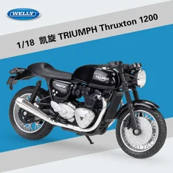 WELLY 1:18 TRIUMPH Thruxton 1200 Model Car Simulation Alloy Metal Toy Motorcycle Children's Toy Gift Collection B468