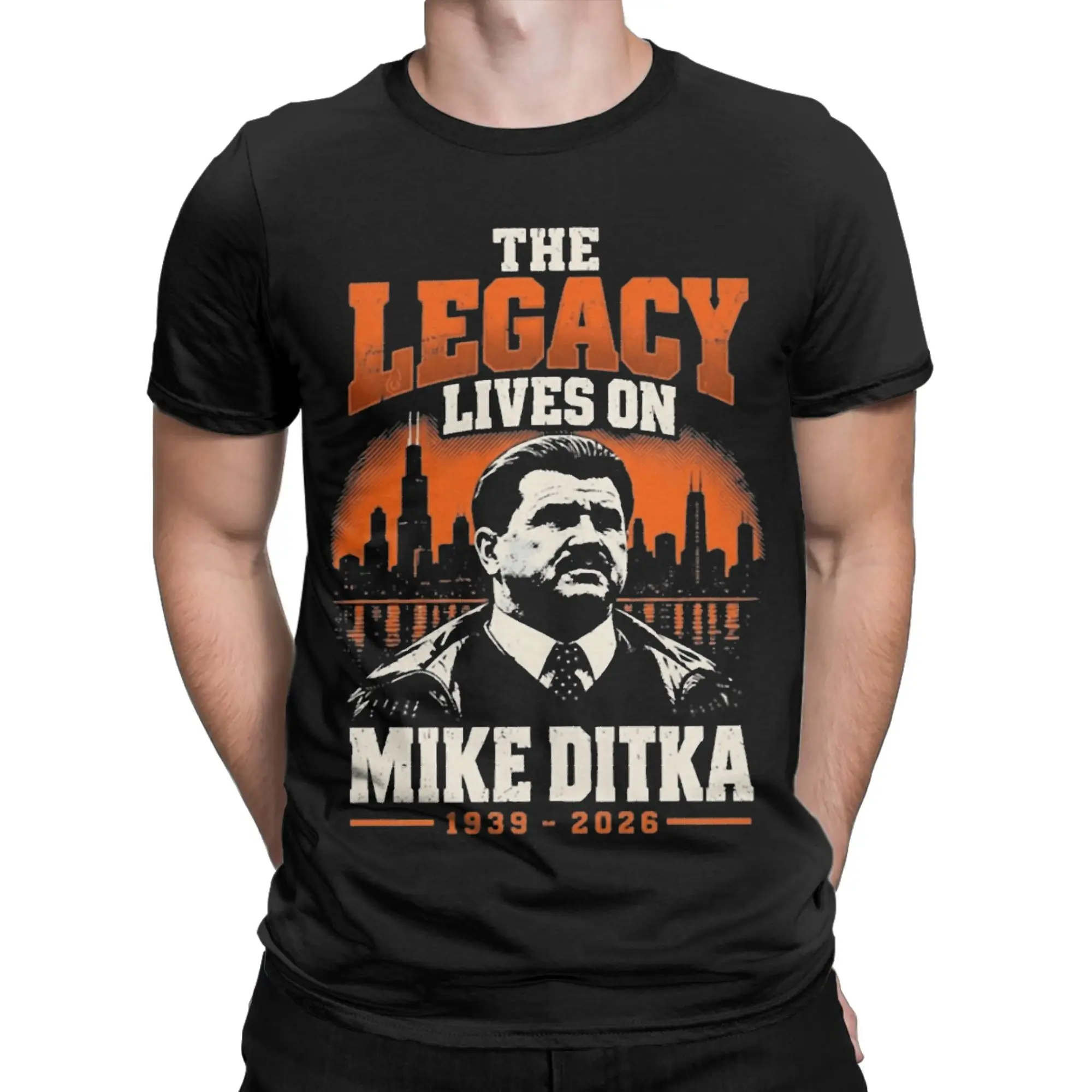 Men Women's T-Shirts RIP Mike Ditka In Memoriam Football Vintage Cotton Tee Shirt Short Sleeve  T Shirts O Neck Clothing Adult
